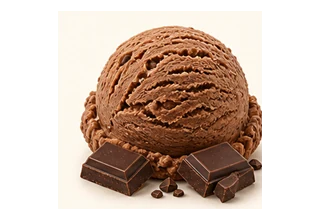 Chocolate ice cream scoop