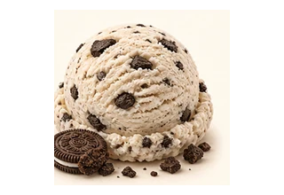 Cookies and cream ice cream scoop