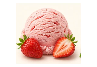 Strawberry ice cream scoop