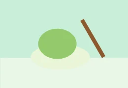 Matcha soft serve illustration for Japan
